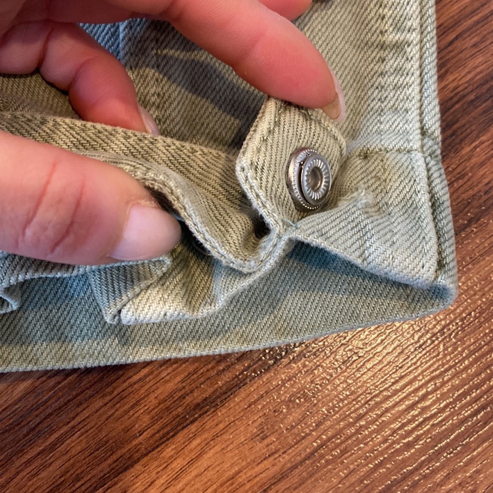Blue Revival size24 olive green cargo style denim - Picture 15 of 16